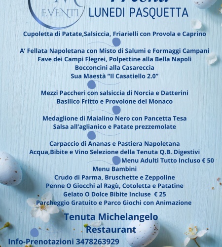 Menù Pasquetta 2026