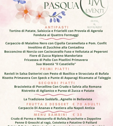 Menù Pasqua 2026
